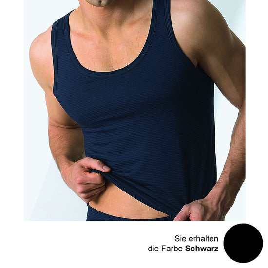AMMANN Athletic-Shirt, Serie Cotton & More, schwarz