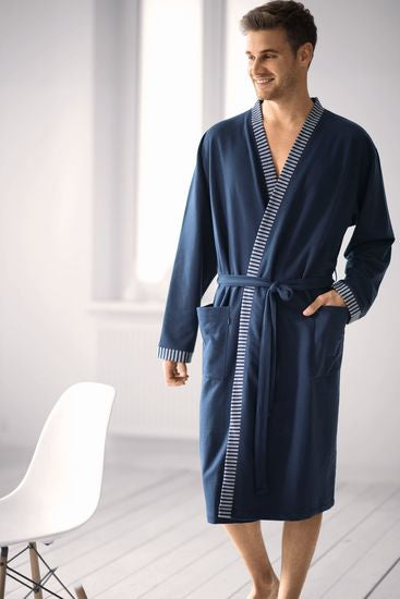 AMMANN Morgenmantel, Sweat, dunkelblau