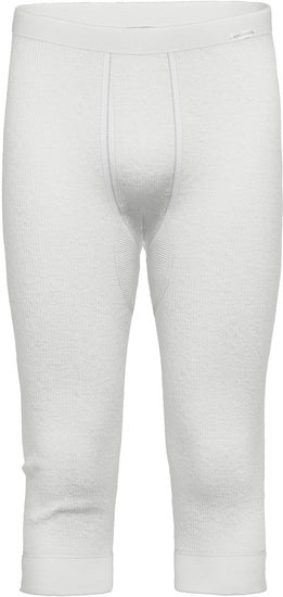 AMMANN Organic 433 Doppelripp Hose 3/4 lang mit Eingriff weiß