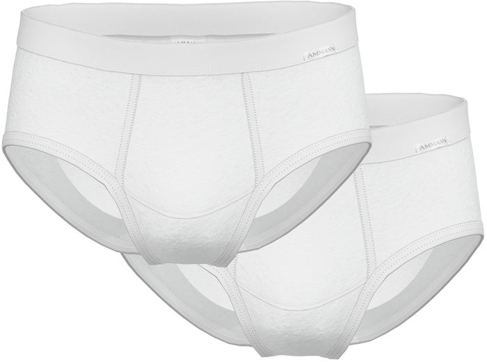 AMMANN Slip mit Eingriff Doppelpack, Serie Feinripp, weiß