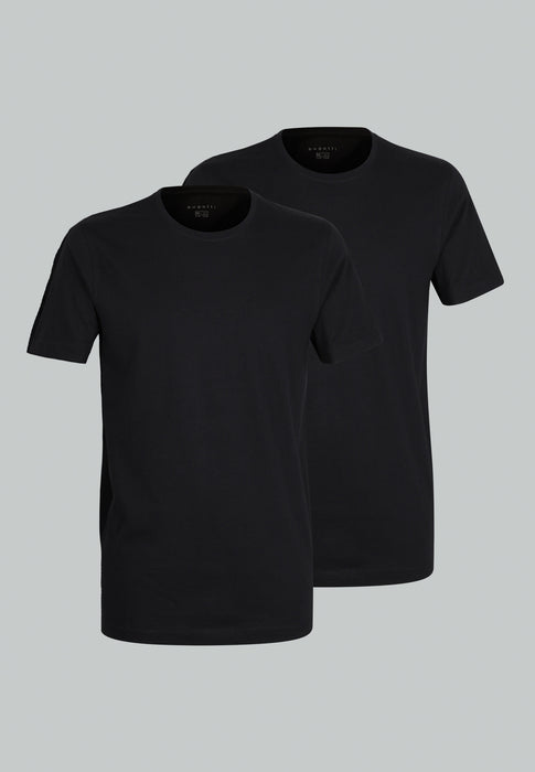 BUGATTI Shirt, slim fit schwarz-dunkel-uni