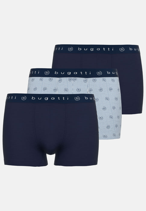 BUGATTI Comfort Pants, 3er Pack blau-hell-Allover