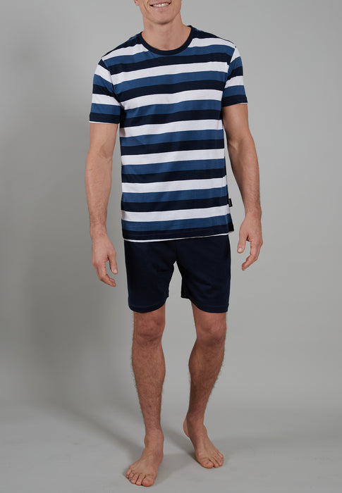 CECEBA Shorty, Rundhals blau-mittel-Ringel