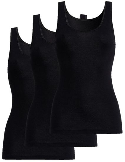 conta Damen Achselhemd Schwarz 3-er Pack