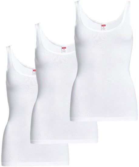 conta Damen Achselhemd weiß 3-er Pack