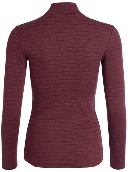 conta Damen Shirt 1/1 Arm mit Stehkragen bordeaux geringelt 1-er Pack