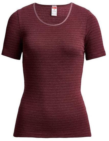 conta Damen Shirt 1/4 Arm bordeaux geringelt 1-er Pack