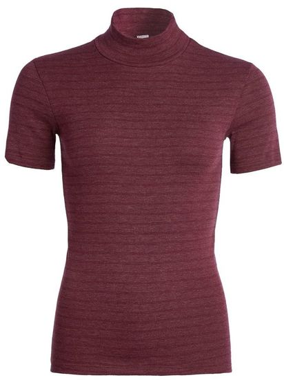 conta Damen Shirt 1/4 Arm mit Stehkragen bordeaux geringelt 1-er Pack
