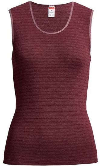 conta Damen Shirt ohne Arm bordeaux geringelt 1-er Pack