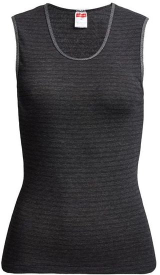 conta Damen Shirt ohne Arm schwarz geringelt 1-er Pack