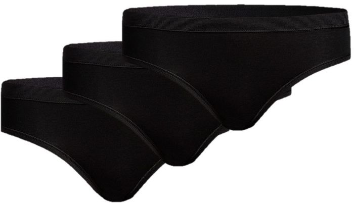 conta Damen Slip Midi Schwarz 3-er Pack
