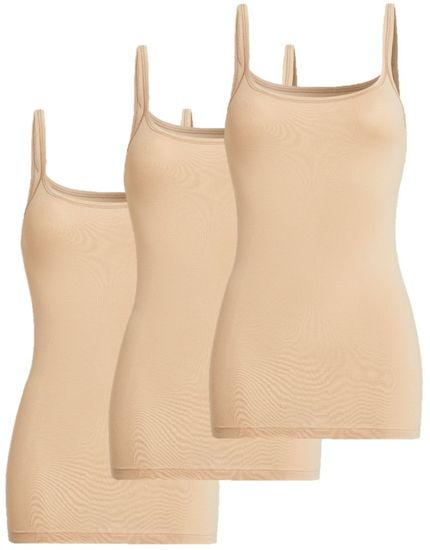 conta Damen Trägerhemd Ton 3-er Pack