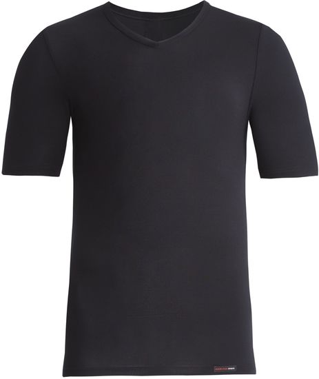 conta Herren Shirt 1/4 Arm mit V-Ausschitt Schwarz 1-er Pack