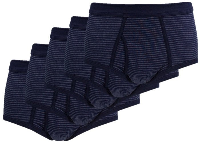 conta Herren Slip mit Eingriff marine geringelt 5-er Pack
