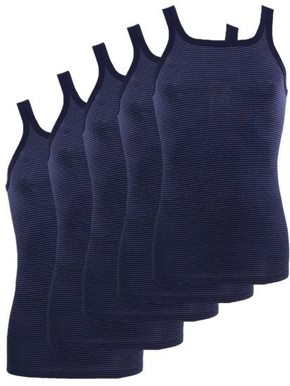 conta Herren Unterhemd marine geringelt 5-er Pack