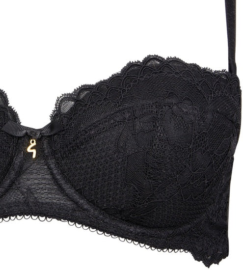 Gossard Lace Trägerloser Push-Up BH Black