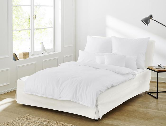 irisette Mako-Satin uni Bettwäsche Set uni Paris 8000 weiss