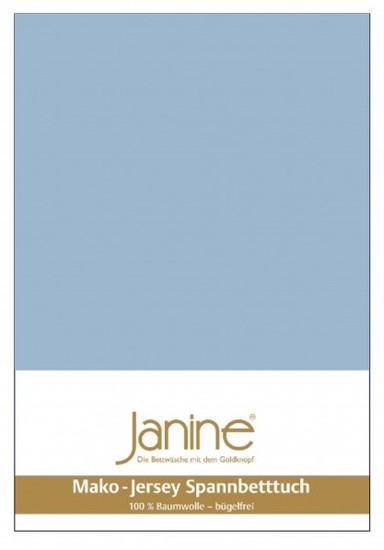 Janine Spannbetttuch MAKO-FEINJERSEY Mako-Feinjersey perlblau 5007-32