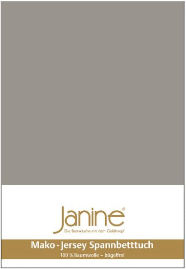 Janine Spannbetttuch MAKO-FEINJERSEY Mako-Feinjersey vulkan 5007-77