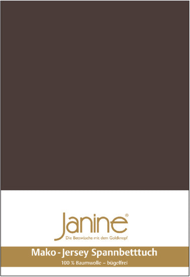 Janine Bettwäsche MAKO-FEINJERSEY Mako-Feinjersey dunkelbraun 5007-87
