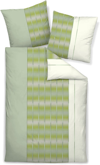 Janine Bettwäsche MILANO Mako-Satin jadegrün limone 45026-06