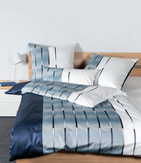 Janine Bettwäsche CARMEN S Interlock-Jersey nachtschattenblau perlblau 55026-02
