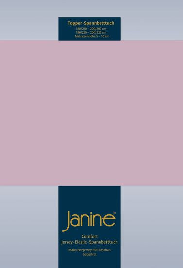 Janine Topper Spannbetttuch TOPPER Elastic-Jersey altrosé 5001-21