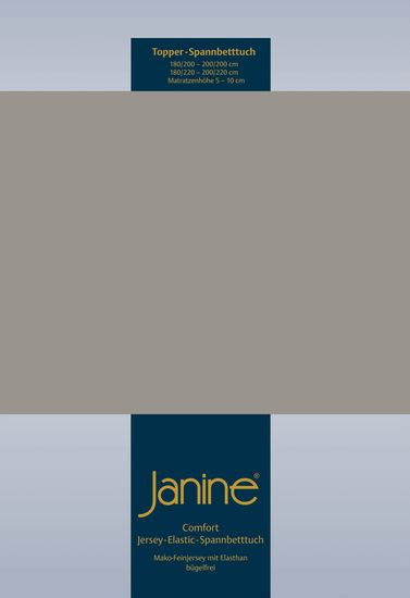 Janine Topper Spannbetttuch TOPPER Elastic-Jersey vulkan 5001-77