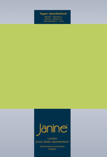 Janine Comfort-Jersey-Spannbettuch Elastic apfelgrün