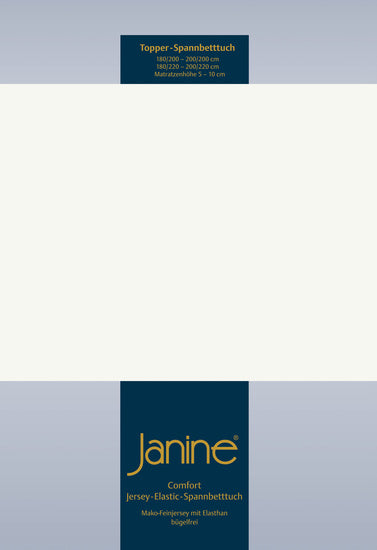 Janine Topper Spannbetttuch TOPPER Elastic-Jersey ecru 5001-09