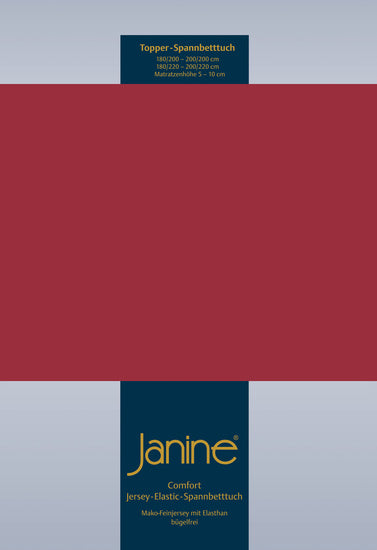 Janine Topper Spannbetttuch TOPPER Elastic-Jersey granat 5001-71