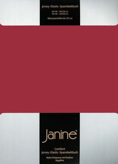 Janine Spannbetttuch ELASTIC-JERSEY Elastic-Jersey granat 5002-71