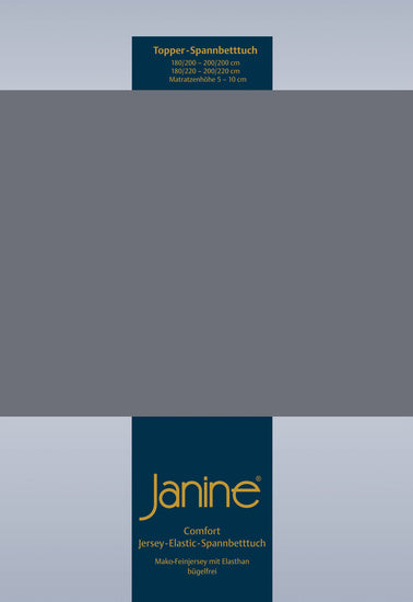 Janine Topper Spannbetttuch TOPPER Elastic-Jersey opalgrau 5001-48