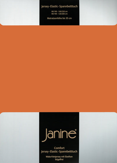 Janine Spannbetttuch ELASTIC-JERSEY Elastic-Jersey rost-orange 5002-67