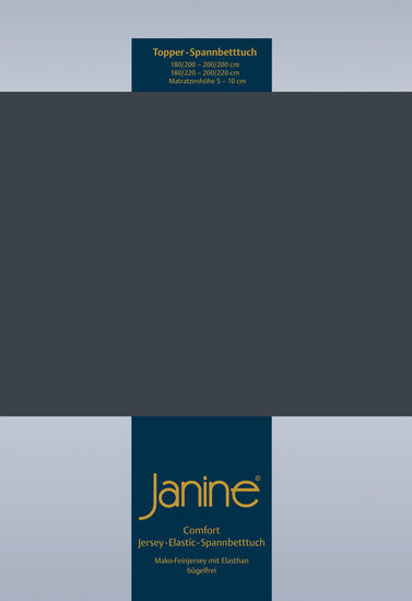 Janine Topper Spannbetttuch TOPPER Elastic-Jersey titan 5001-78