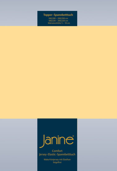 Janine Topper Spannbetttuch TOPPER Elastic-Jersey vanille 5001-23