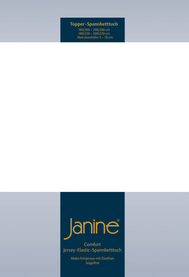 Janine Topper Spannbetttuch TOPPER Elastic-Jersey weiß 5001-10