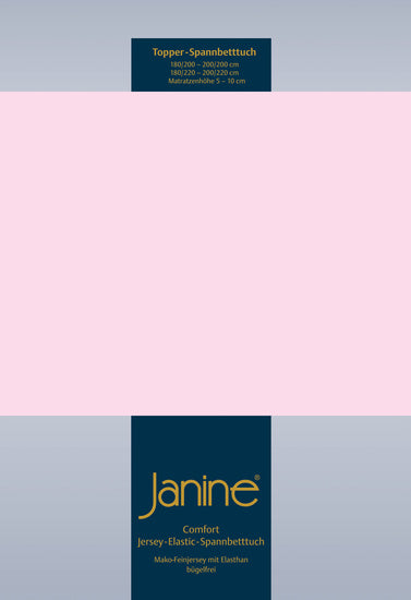 Janine Topper Spannbetttuch TOPPER Elastic-Jersey zartrosa 5001-11