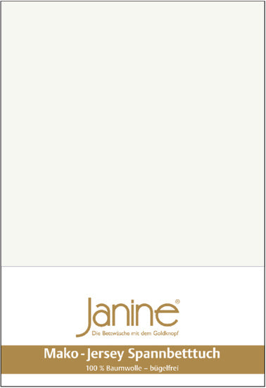 Janine Spannbetttuch MAKO-FEINJERSEY Mako-Feinjersey ecru 5007-09