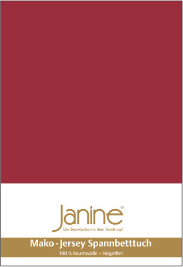 Janine Spannbetttuch MAKO-FEINJERSEY Mako-Feinjersey granat 5007-71