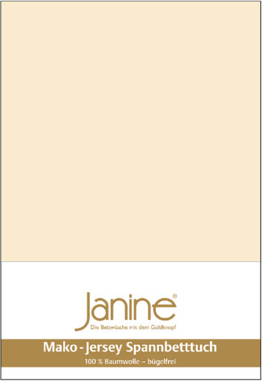 Janine Spannbetttuch MAKO-FEINJERSEY Mako-Feinjersey leinen 5007-27