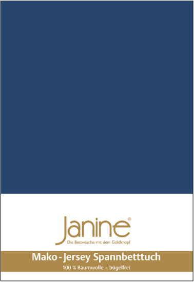 Janine Spannbetttuch MAKO-FEINJERSEY Mako-Feinjersey marine 5007-82