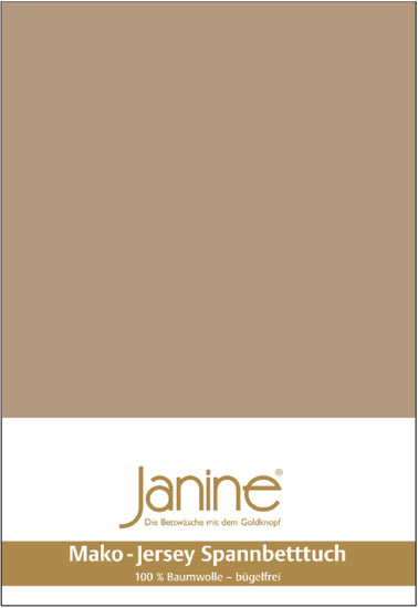 Janine Spannbetttuch MAKO-FEINJERSEY Mako-Feinjersey nougat 5007-37