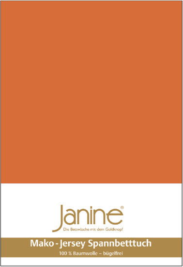 Janine Spannbetttuch MAKO-FEINJERSEY Mako-Feinjersey rost-orange 5007-67