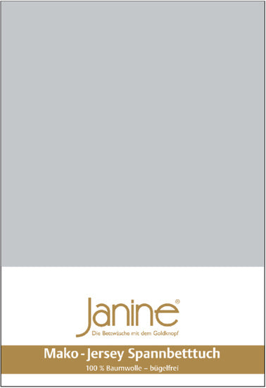 Janine Spannbetttuch MAKO-FEINJERSEY Mako-Feinjersey silber 5007-18