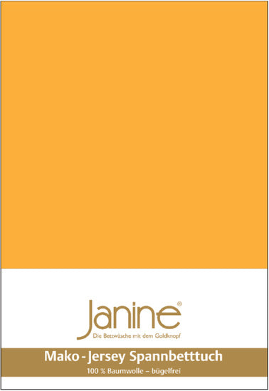 Janine Spannbetttuch MAKO-FEINJERSEY Mako-Feinjersey sonnengelb 5007-63