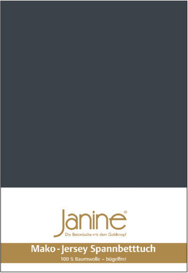 Janine Spannbetttuch MAKO-FEINJERSEY Mako-Feinjersey titan 5007-78