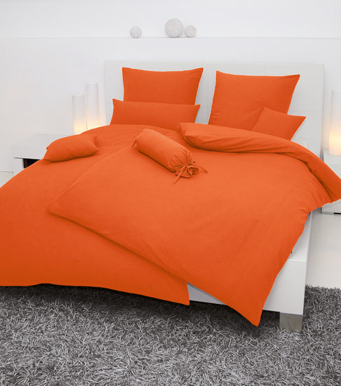 Janine Bettwäsche PIANO Mako-Soft-Seersucker orange 0125-54