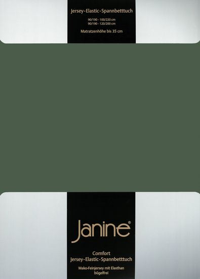 Janine Spannbetttuch ELASTIC-JERSEY Elastic-Jersey olivgrün 5002-76