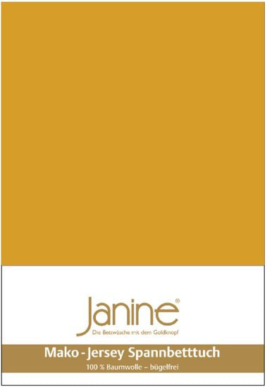 Janine Spannbetttuch MAKO-FEINJERSEY Mako-Feinjersey honiggold 5007-73